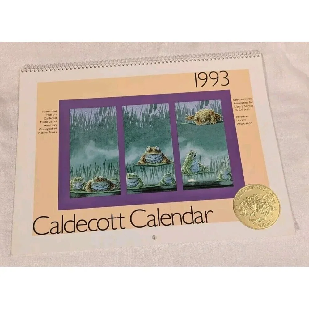 Caldecott Calendar Lot 1988 1990 1991 1992 1993 1995 Library Award Children Vtg